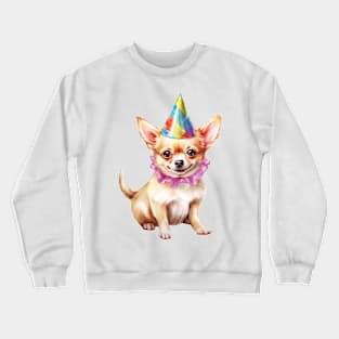 Birthday Chihuahua Dog Crewneck Sweatshirt